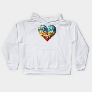 Ukraine in my Heart Kids Hoodie